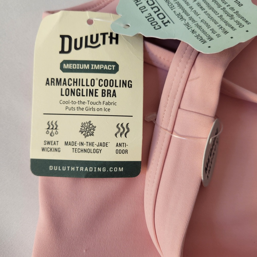 Duluth Armachillo Cooling Longline Bra Womens 2X Pink Medium Impact 32627 - Picture 2 of 8